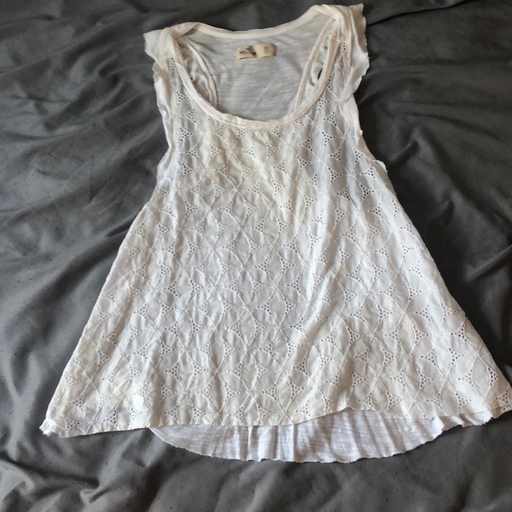 Cream lace tank top
